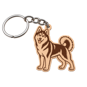 Llavero MDF Husky Siberiano