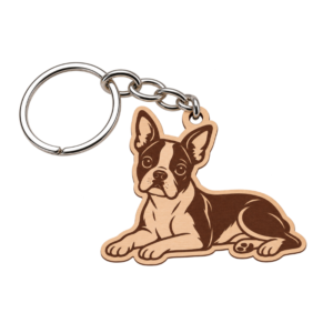 Llavero MDF Boston Terrier