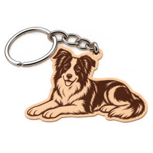 Llavero MDF Border Collie