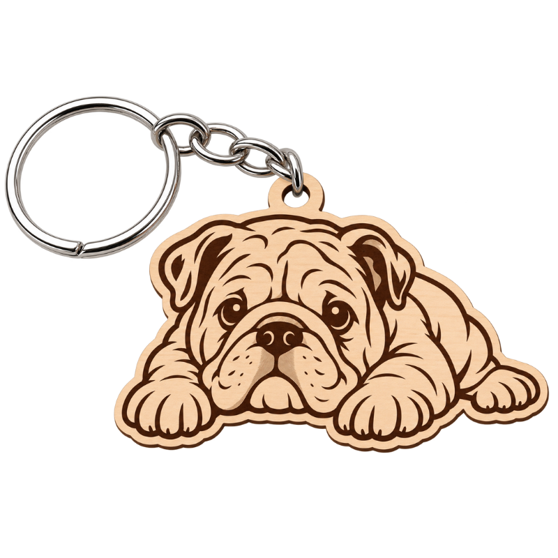 Llavero MDF Bulldog Inglés